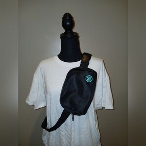 Women's Fanny Pack | Waist pouch Black with Blue Butterflie